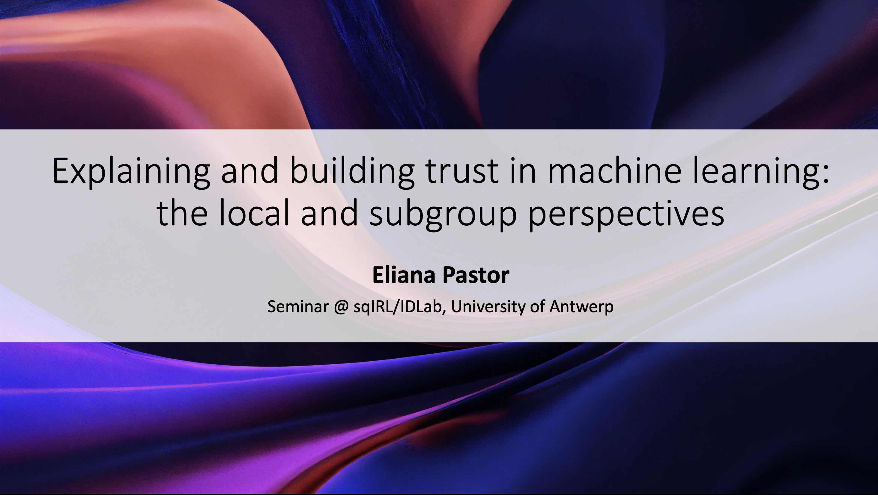 Explaining and building trust in machine learning: the local and ...